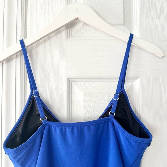 Magicsuit Cobalt Blue Rita Ruffle Tankini Swim Top 6006044 Size 10 Beach Pool - Picture 6 of 8